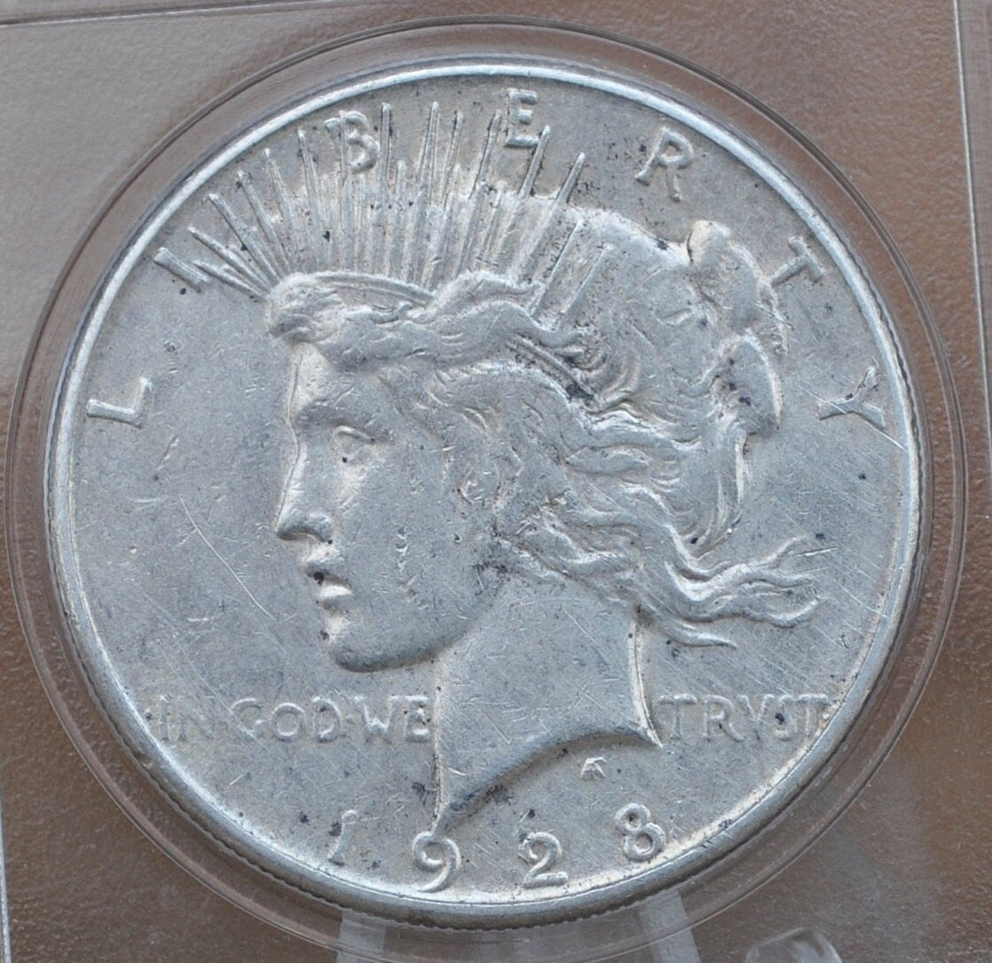 1928-S Peace Silver Dollar - Choose by Grade, F-XF - San Francisco Mint - 1928 S Silver Dollar Semi-Key Date 1928 Peace Dollar