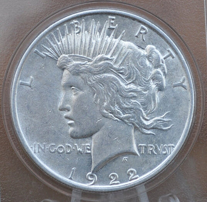 1922-D Peace Silver Dollar - Choose by Grade, XF-AU - Denver Mint - 1922 D Silver Dollar Peace Dollar 1922D