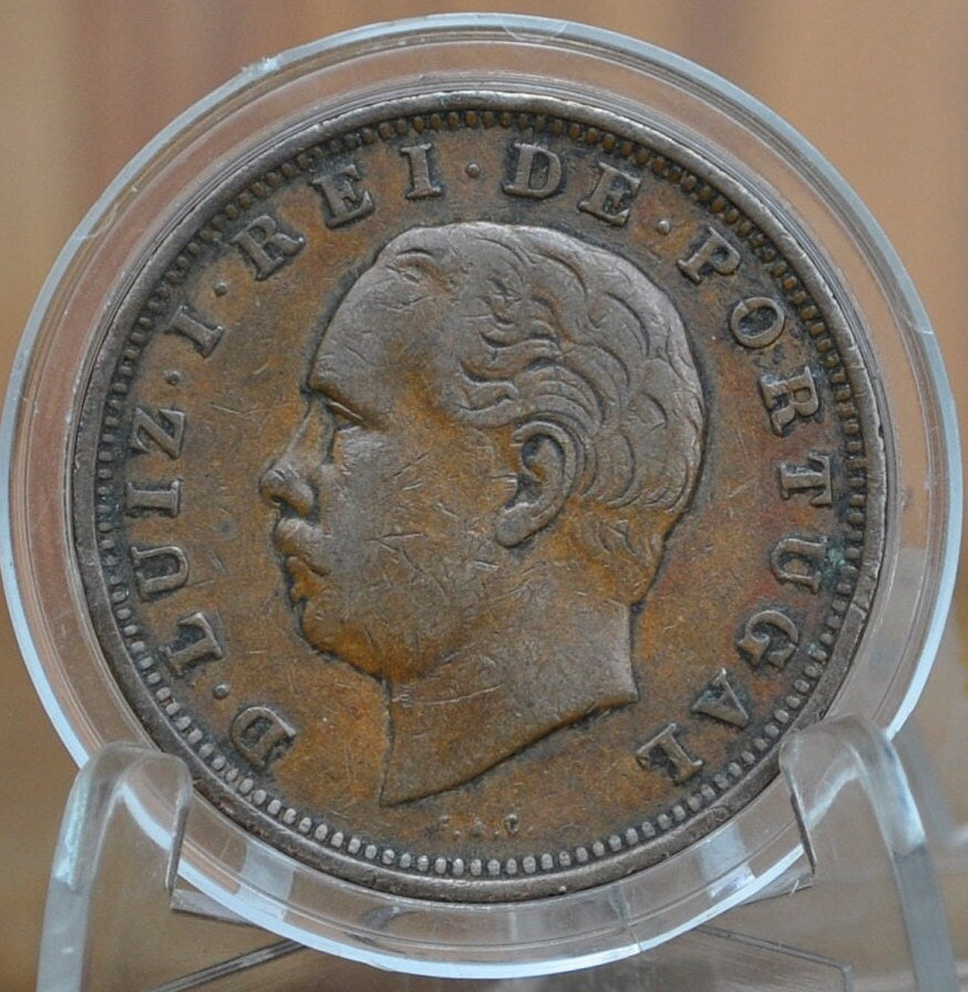 1884 Portuguese 20 Reis Portugal - Republica Portugesa Twenty Reis XX Ried 1884 - Old Portuguese Coin