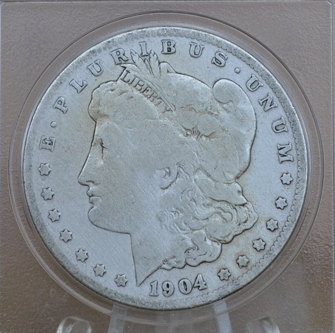 1904-S Morgan Silver Dollar - G-VG Condition - Better Date - San Francisco Mint - 1904 S Morgan Dollar - Last Year Produced