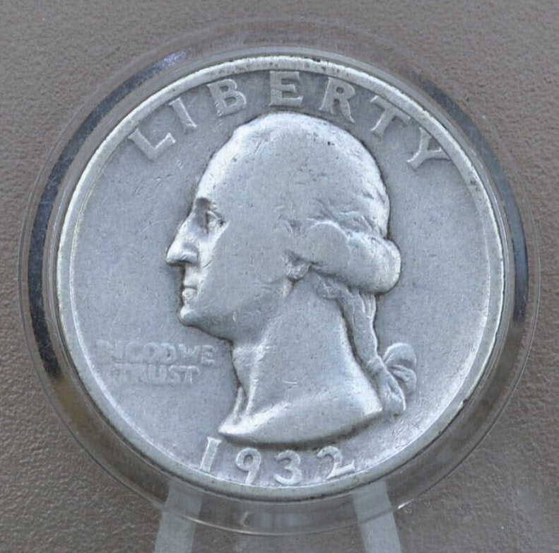 1932-S Washington Silver Quarter - F15 (Fine+) - San Francisco Mint - Key Date Quarter 1932 S - 1932 S Quarter Collection