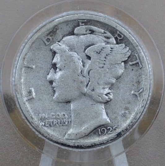 1925-S Mercury Silver Dime - Choose by Grade / Condition - San Francisco Mint - 1925 S Winged Liberty Head Silver Dime - 1925 S Mercury