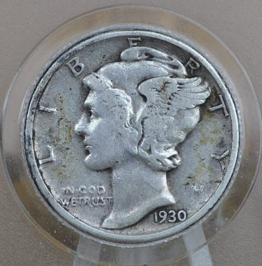 1930 Mercury Silver Dime - Choose by Grade - Great Detail - 1930P Mercury Head / 1930 P Liberty Head Dime - Winged Liberty Head 1930P