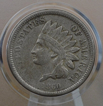 1860 Indian Head Penny - G-XF (Good to Very Fine), Choose by Grade -Round Bust 1860- Second year made - Indian Head Cent 1860 - Early Date