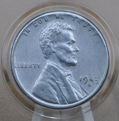 1943-S WWII Era Steel US Cent - WW2 Steel Wheat Penny - Steel Lincoln Penny (San Francisco Mint)
