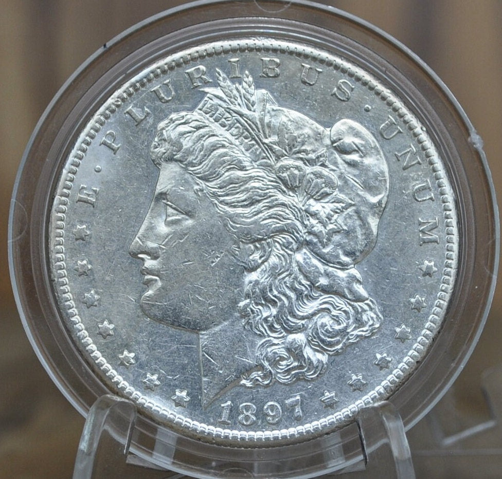 1897-S Morgan Dollar - AU58 (About Uncirculated) Grade / Condition - San Francisco Mint - 1897 S Morgan Dollar - Morgan Silver Dollar