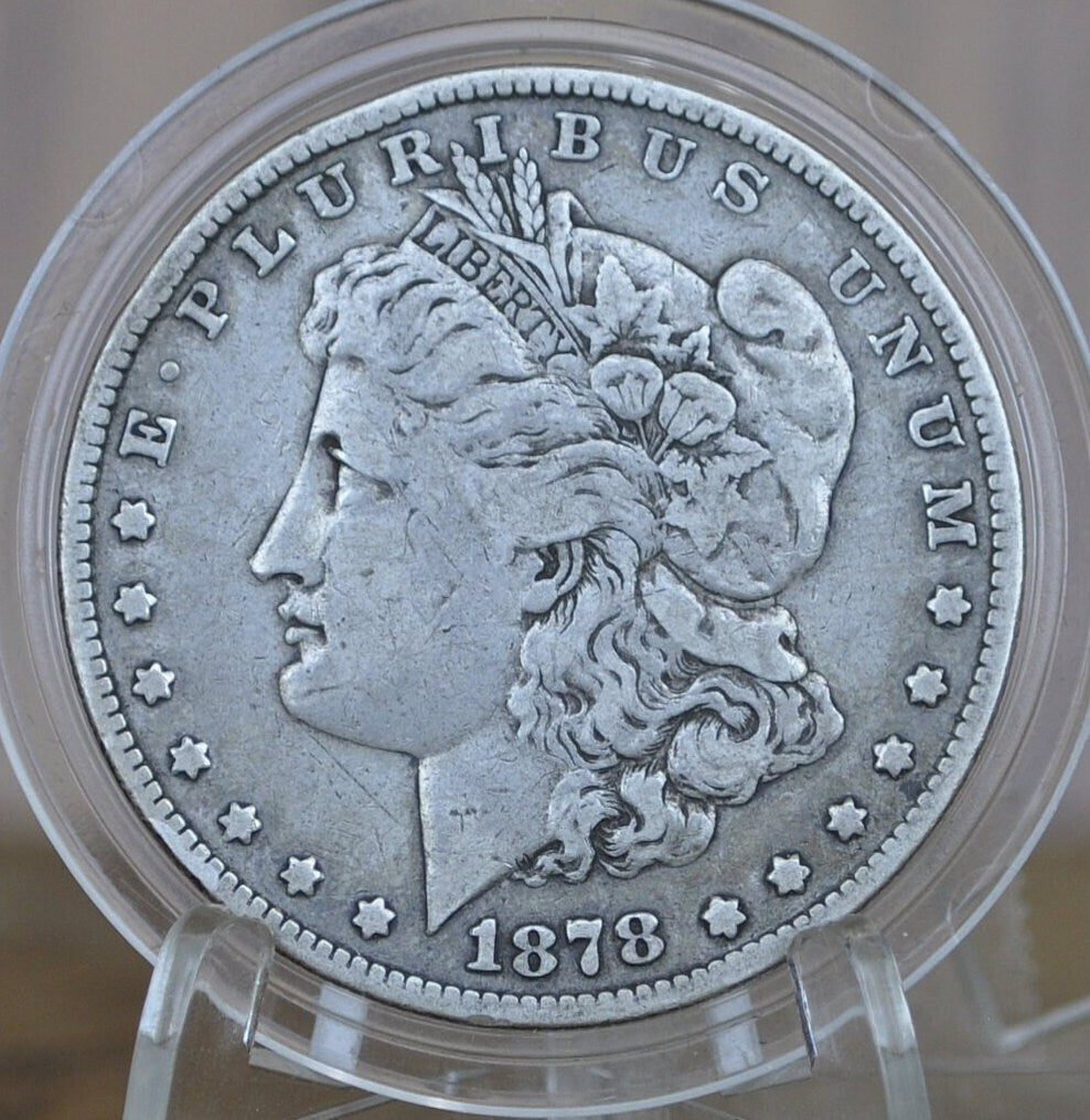 1878 Morgan Silver Dollar - Seven Feathers - Choose by Grade - 1878 Seven Feathers - 7 Feather Design 1878 P Morgan Silver