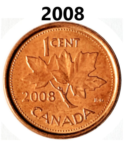 Canadian Pennies - Choose Date & Quantity - 1990 to 2003 - Excellent Condition - Canada