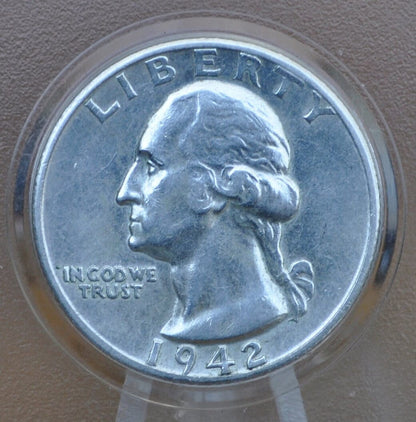 1942 Washington Quarter - Choose by Grade - Philadelphia Mint - 1942-P Washington / 1942 P Washington - Silver Quarter - WWII Era Coin