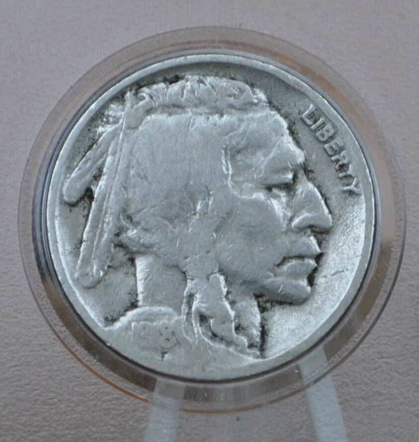 1918-S Buffalo Nickel - VG (Very Good) Grade / Condition - San Francisco Mint - Indian Head Nickel 1918S - Rare Date