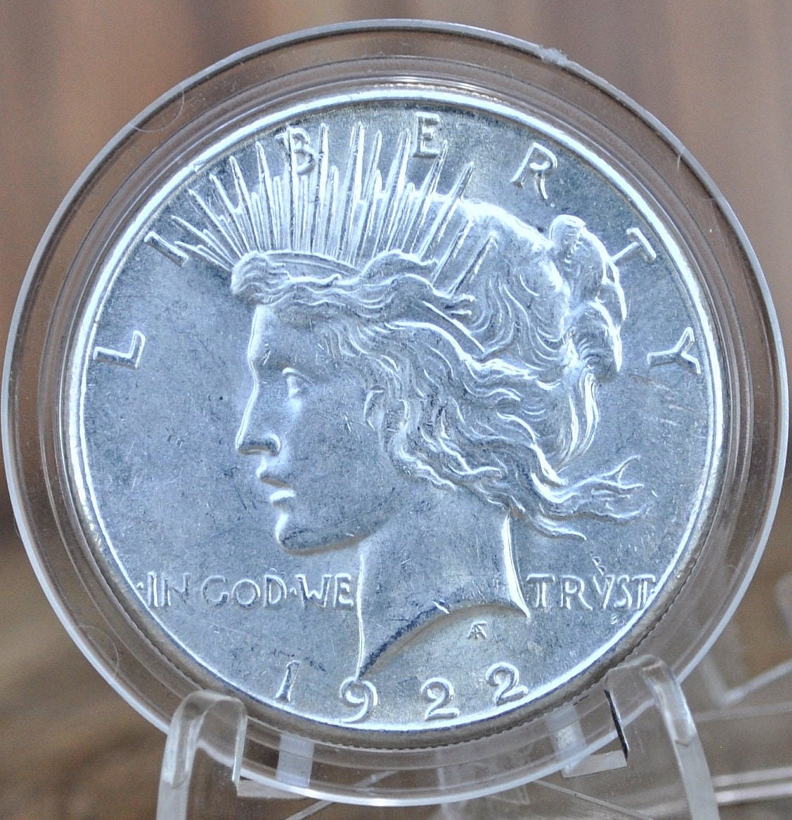 1922 Peace Silver Dollar - BU / MS60 (Uncirculated) Grade - 100 Year Anniversary - Philadelphia Mint - 1922 P Silver Dollar BU