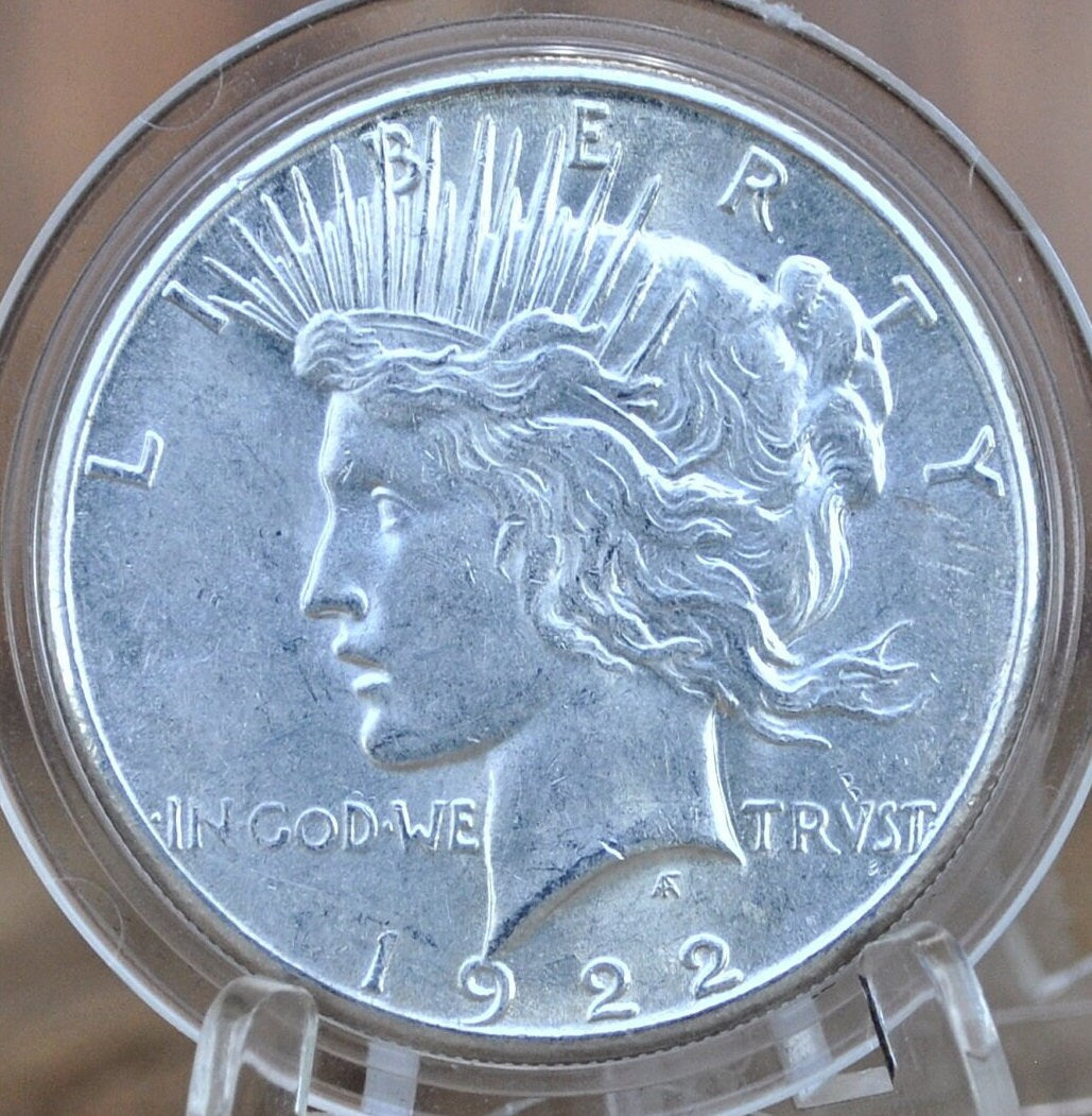 1922-D Peace Silver Dollar - Choose by Grade, XF-AU - Denver Mint - 1922 D Silver Dollar Peace Dollar 1922D