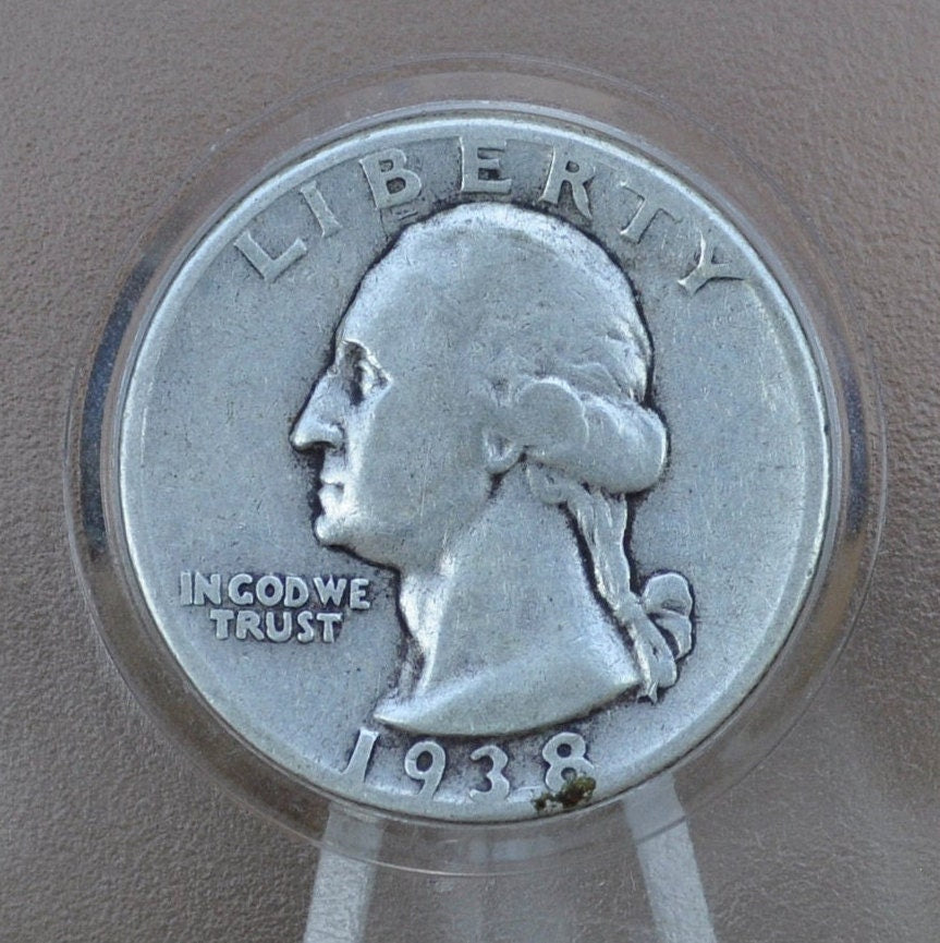 1938 Washington Silver Quarter - Choose by Grade - Philadelphia Mint - Washington Quarter 1938 P