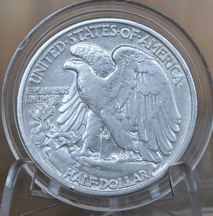 1936-D Walking Liberty Silver Half Dollar - VG-F (Very Good - Fine) Grade / Condition - Denver Mint - 1936D Half Dollar / 1936 D Half Dollar