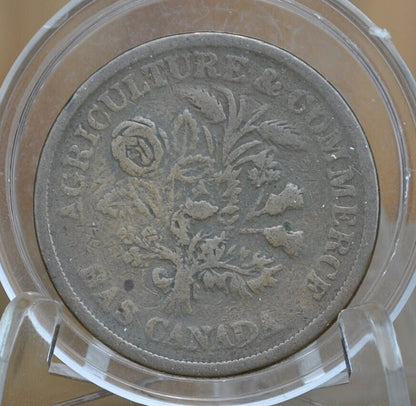 1838 Montreal Bank Token - F (Fine) Condition - Canada Bank Token 1838 Bank of Montreal Canadian Bank Token 1838