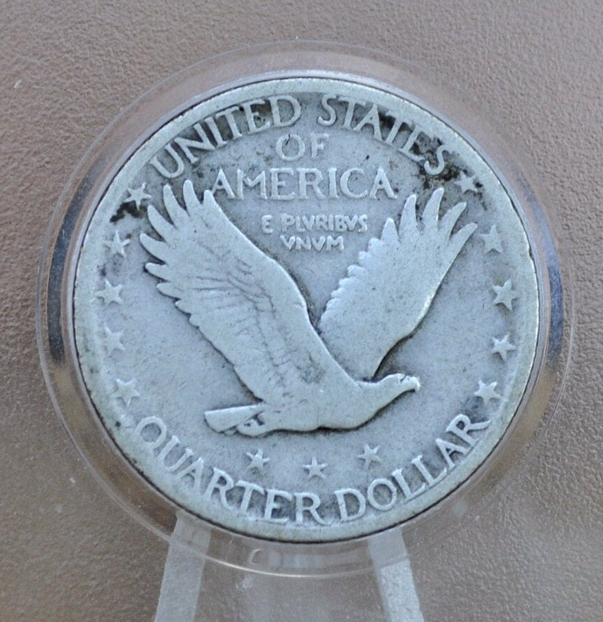 1926 Standing Liberty Silver Quarter - Very Good Grade / Condition - Quarter Collection - Liberty Standing 1926 P