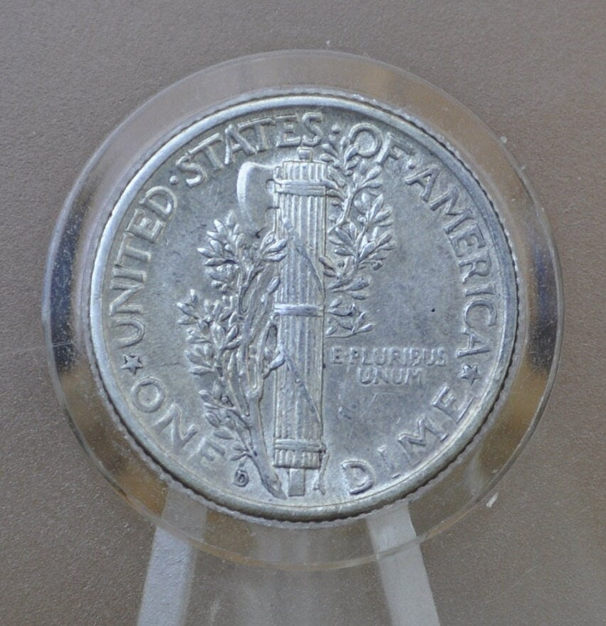 1941-D Mercury Silver Dime - XF-AU (Extremely Fine to About Uncirculated) 1941 D Dime 1941D Silver Dime 1941 Mercury Dime Denver Mint