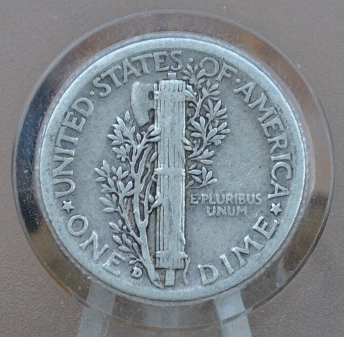 1925-D Mercury Silver Dime - AG-G (About Good to Good) Condition - Denver Mint - 1925 D Winged Liberty Head Silver Dime 1925 D Mercury Dime