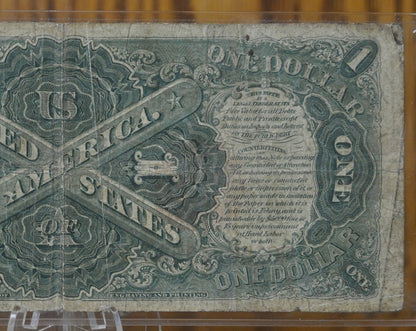1917 1 Dollar Bill Legal Tender - F (Fine) Grade / Condition - 1917 Horse Blanket Note 1 Dollar Bill Large 1917 Fr#37 / Fr.37
