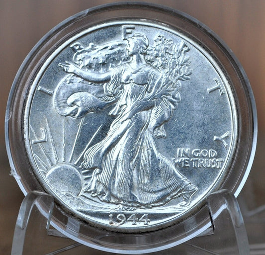 1944-D Walking Liberty Silver Half Dollar - MS62 (Uncirculated) Grade / Condition - Denver Mint - 1944D, 1944 D Half Dollar