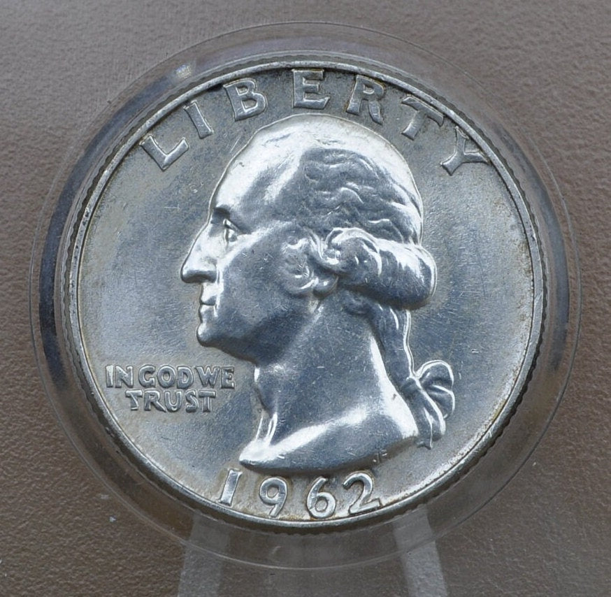 1962 D Washington Quarter - Silver - Great Condition - Denver Mint - 1962-D Quarter