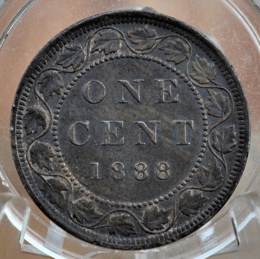 1888 Canadian One Cent - Uncirculated Grade / Condition, Mint Luster, Perfect for a High Grade Collection - 1888 Penny Canada 1 Cent 1888