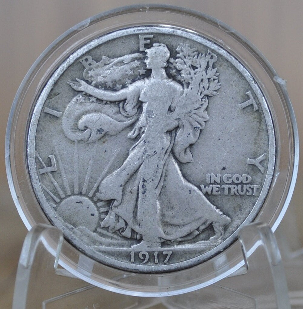 1917 Walking Liberty Silver Half Dollar - Choose by Grade - Philadelphia Mint - 1917-P Walking Liberty Half Dollar - 1917 P Half Dollar