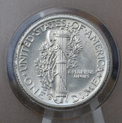 1937-D Mercury Silver Dime - MS65 (Choice Uncirculated) FSB - Denver Mint - 1937 D Winged Liberty Head Silver Dime 1937D Dime