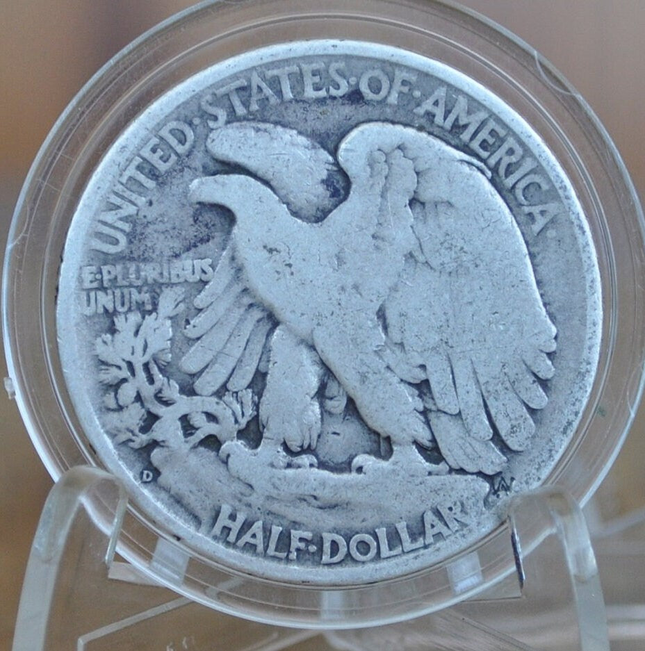 1920-D Walking Liberty Silver Half Dollar - VG (Very Good) Grade / Condition - Denver Mint 1920 D Half Dollar / 1920 D WLH, Low Mintage Date