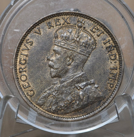 1911 Canadian Cent - AU (About Uncirculated) Grade, Great Luster -King George V- One Cent Canada 1911 Large Cent - 1911 Canadian Penny
