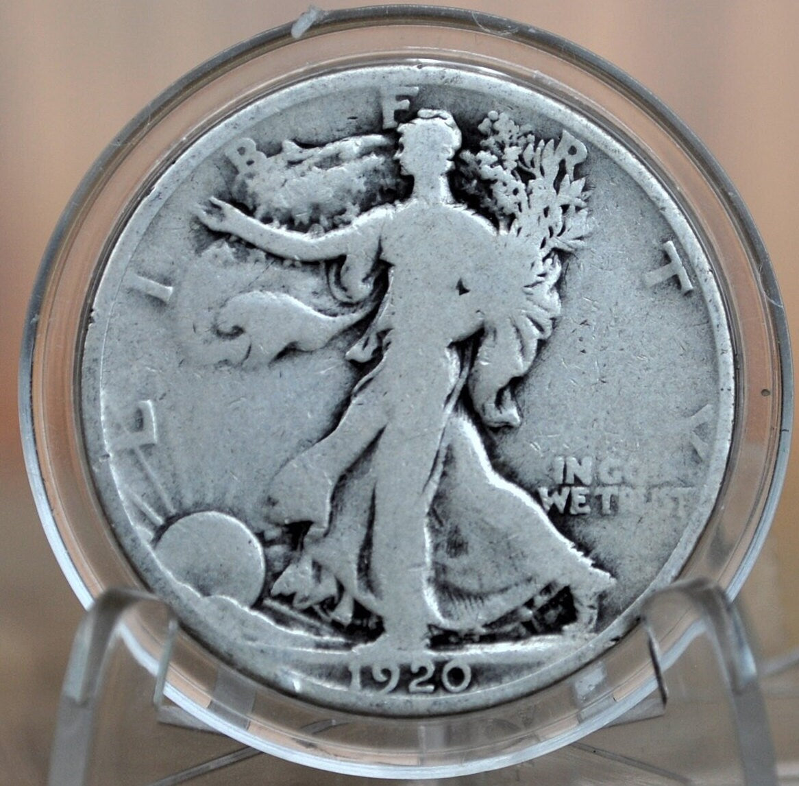 1920-S Walking Liberty Silver Half Dollar - VG (Very Good) Grade / Condition - San Francisco Mint - 1920 S Half Dollar / 1920 S WLH