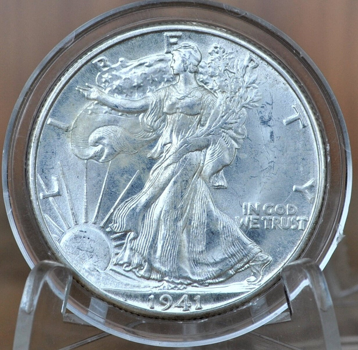 1941-D Walking Liberty Silver Half Dollar - MS61 (Uncirculated) Grade / Condition - Denver Mint - 1941D, 1941 D Half Dollar