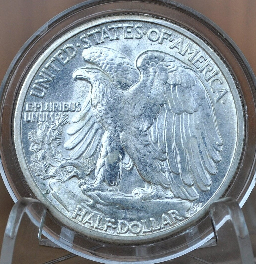 1941-D Walking Liberty Silver Half Dollar - MS61 (Uncirculated) Grade / Condition - Denver Mint - 1941D, 1941 D Half Dollar