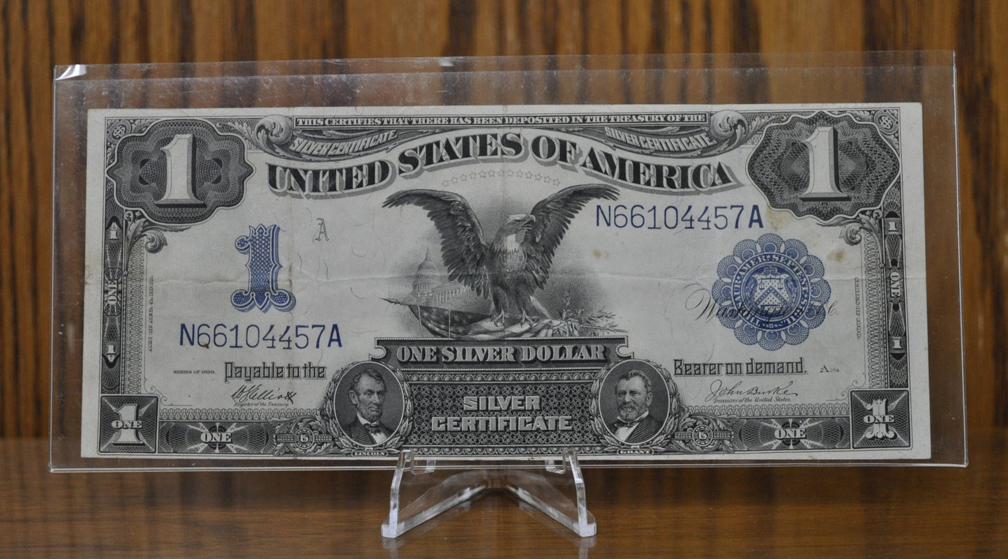 1899 1 Dollar Silver Cert. Black Eagle Fr#234 - XF Extremely Fine Grade - Rare Note 1899 Large Note 1 Dollar Bill 1899 Silver Cert Fr234
