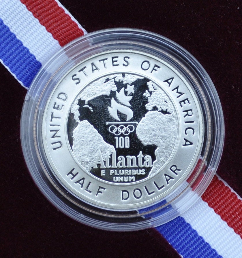 1995-S Baseball Commemorative Half Dollar - Original Mint Case -Proof, Clad- 1995 U.S. Olympic Coins of the Atlanta Centennial Olympic Games