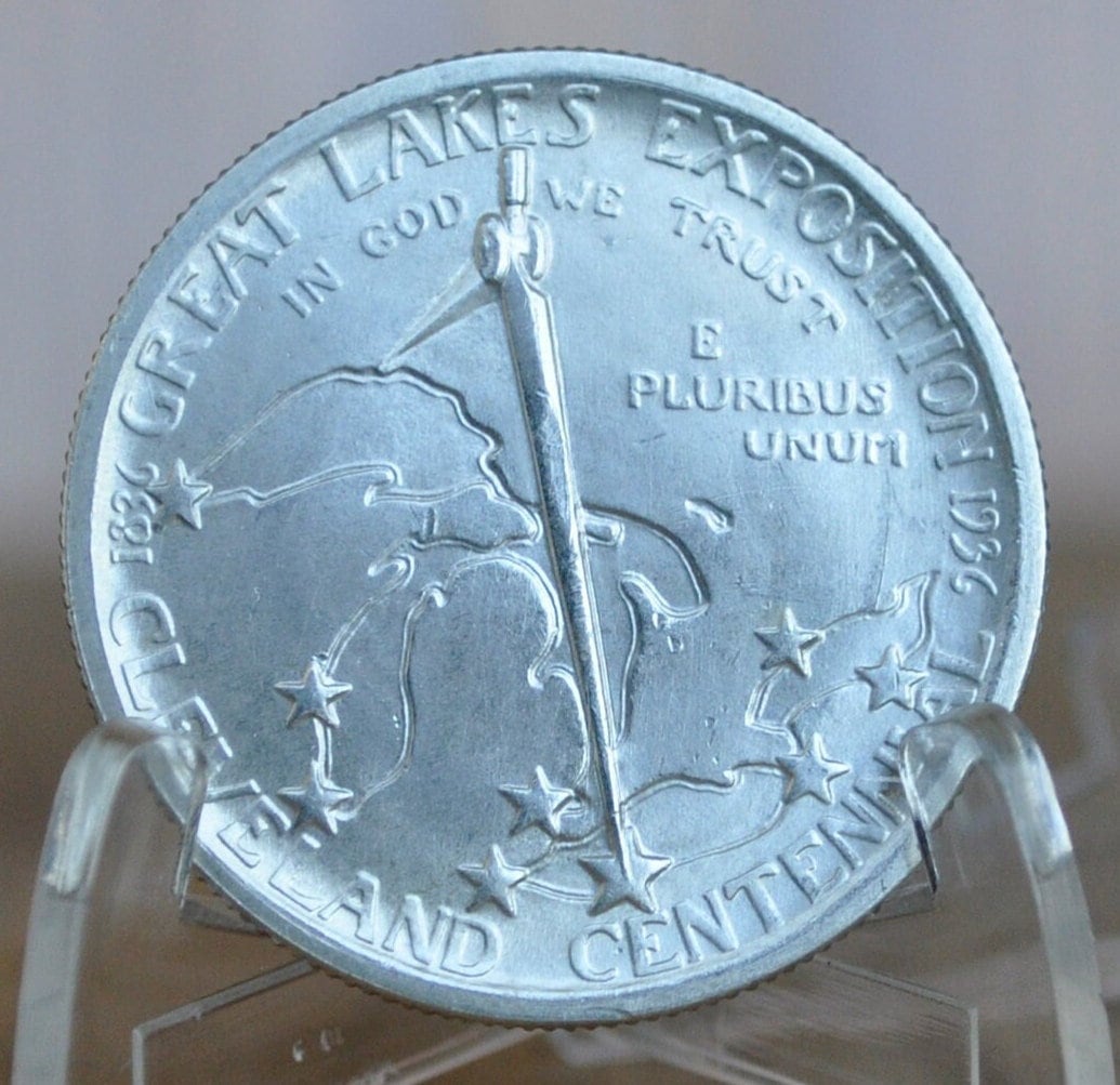 1936 Cleveland Centennial Silver Half Dollar - MS-63 (Choice Uncirculated) - Great Lakes Exposition Commemorative Half Dollar 1936