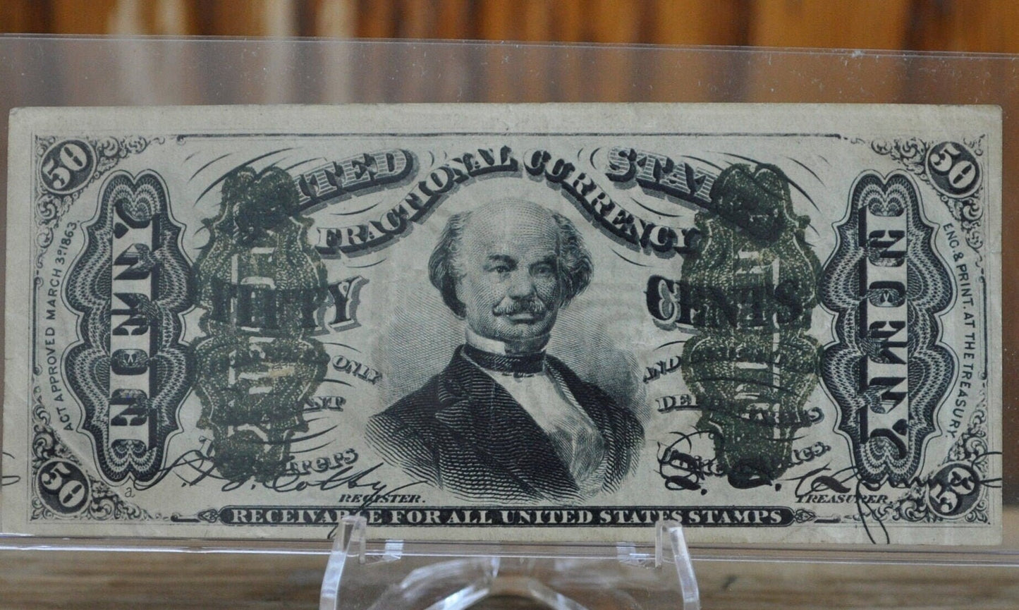 50 Cent Fractional Note Fr#1334 XF Grade / Condition - &quot;a&quot; on obverse, no surcharge, green reverse - Third Issue Fractional Note Fifty Cent