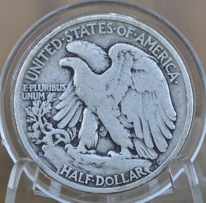 1942-S Walking Liberty Silver Half Dollar - F (Fine) - San Francisco Mint - 1942S, 1942 S Half Dollar