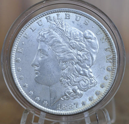 1887 Morgan Silver Dollar - MS60 (Uncirculated) Grade - New Orleans Mint - 1887P Morgan Dollar - 1887 Silver Dollar - High Grade