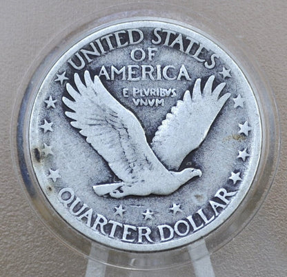 1925 Standing Liberty Silver Quarter - G-VG (Good to Very Good) Grade / Condition - Silver Coin 1925 Liberty Quarter 1925