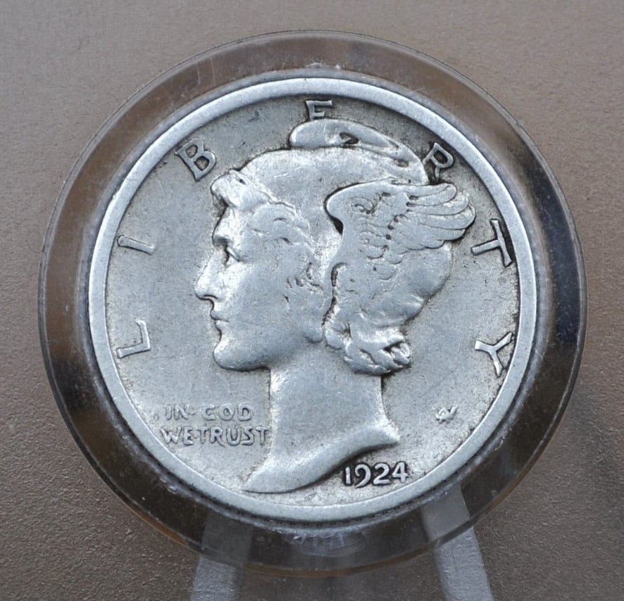 1924 Mercury Dime - Choose by Grade / Condition - Philadelphia Mint - 1924-P Mercury Dime - Winged Liberty Head Silver Dime 1924