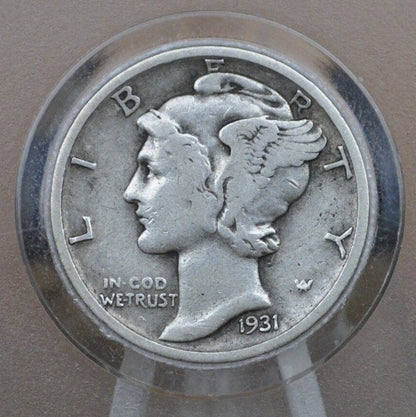 1931-S Mercury Silver Dime - G-VF (Very Fine) Grades; Choose by Grade - San Francisco Mint - Better Date - 1931 S Winged Liberty Head Dime