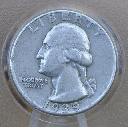 1939 Washington Quarter - VG-AU, Choose By Grade - Philadelphia Mint - 1939-P Washington / 1939 P Washington Silver Quarter - WWII Era Coin