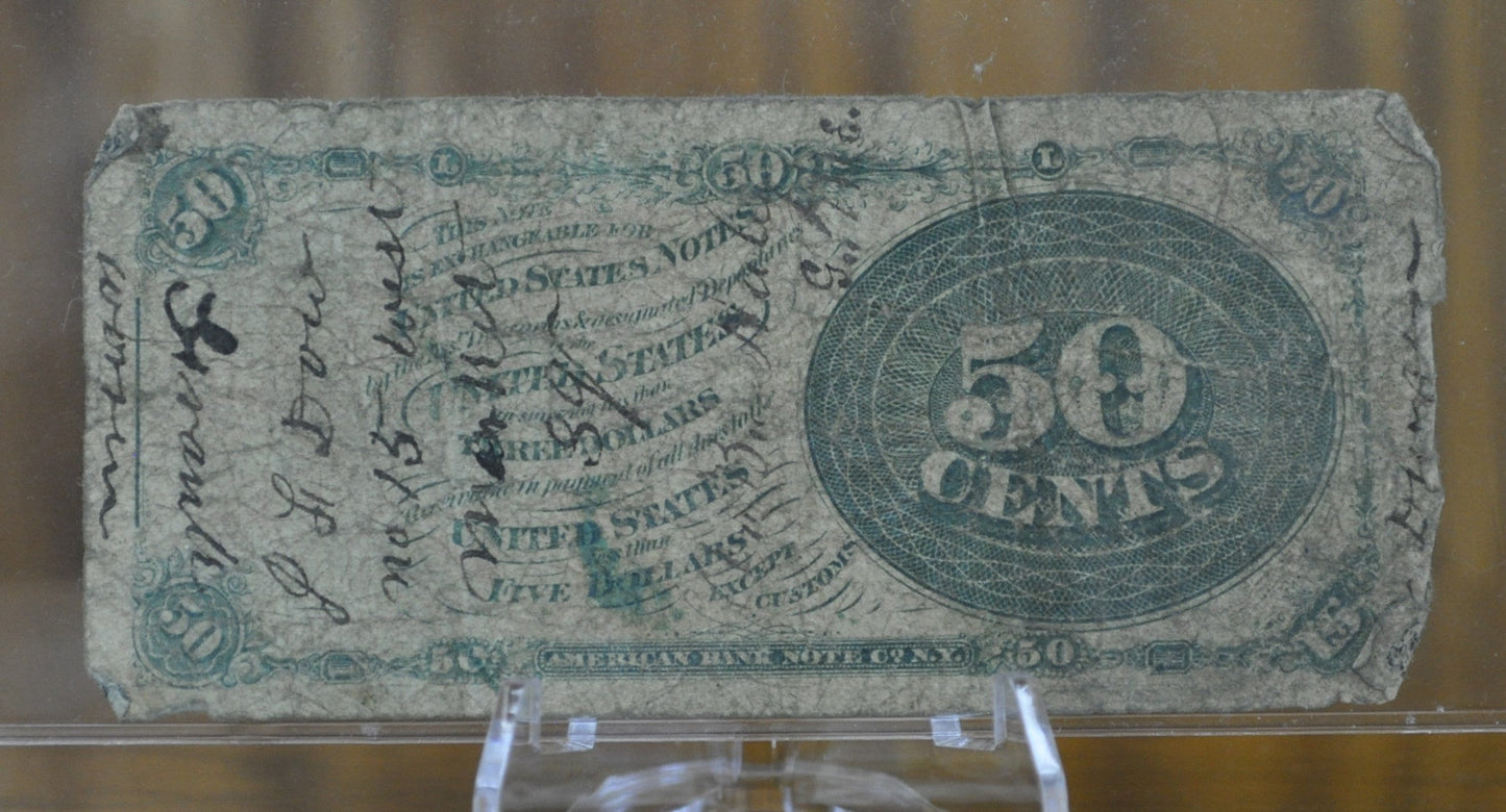 4th Issue 50 Cent Fractional Note Fr1376 - Choose by Grade /Condition - Fourth Issue Fifty Cent Note Fractional Note Fr#1376, Authentic