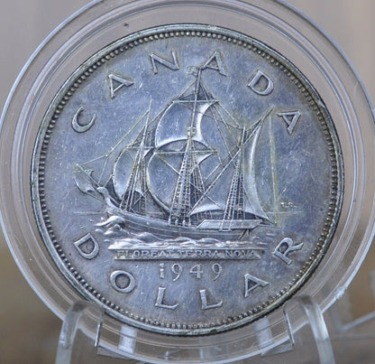 1949 Canadian Silver Dollar - Canoe Silver Dollar - 80% Silver - Silver Dollar Canada 1949 - Canadian Coin Collection