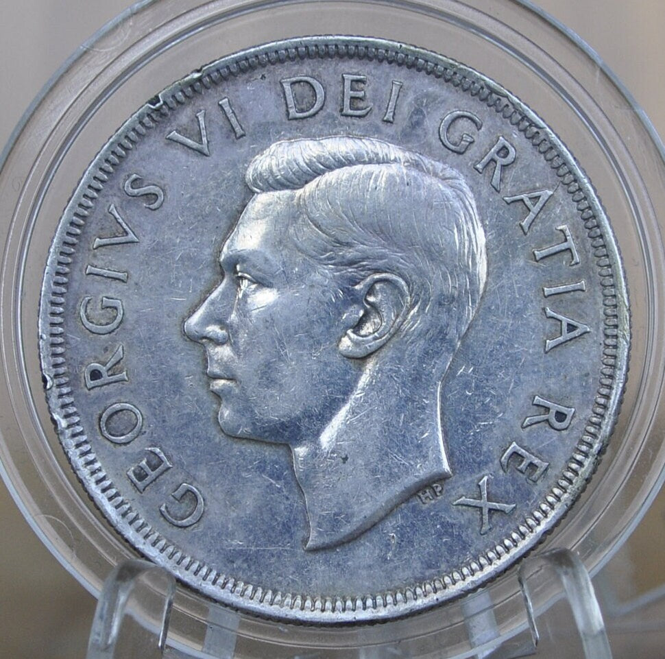 1949 Canadian Silver Dollar - Canoe Silver Dollar - 80% Silver - Silver Dollar Canada 1949 - Canadian Coin Collection