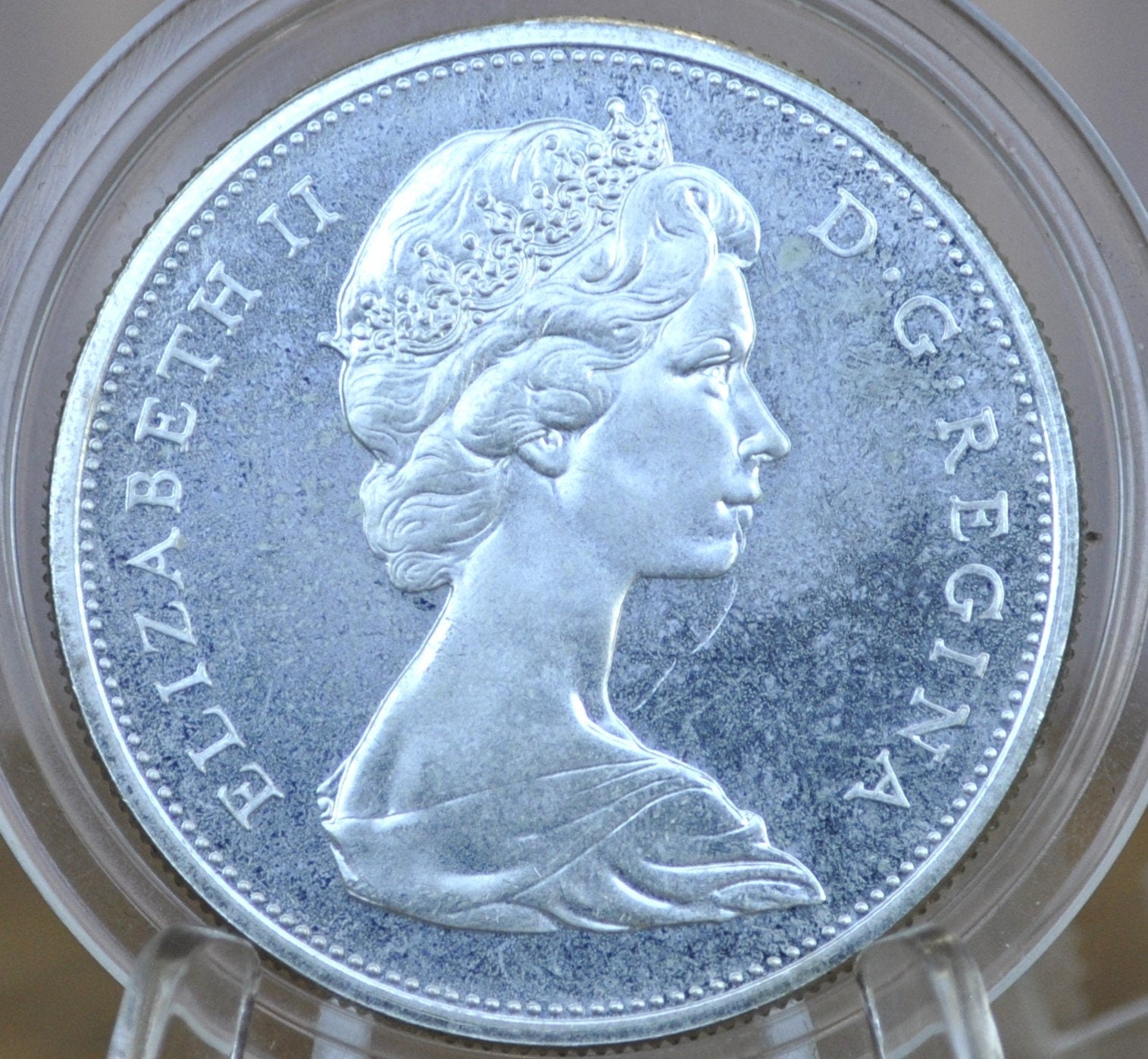1965 Canadian Silver Dollar - Canoe Silver Dollar - 80% Silver - Silver Dollar Canada 1965 - Canadian Coin Collection