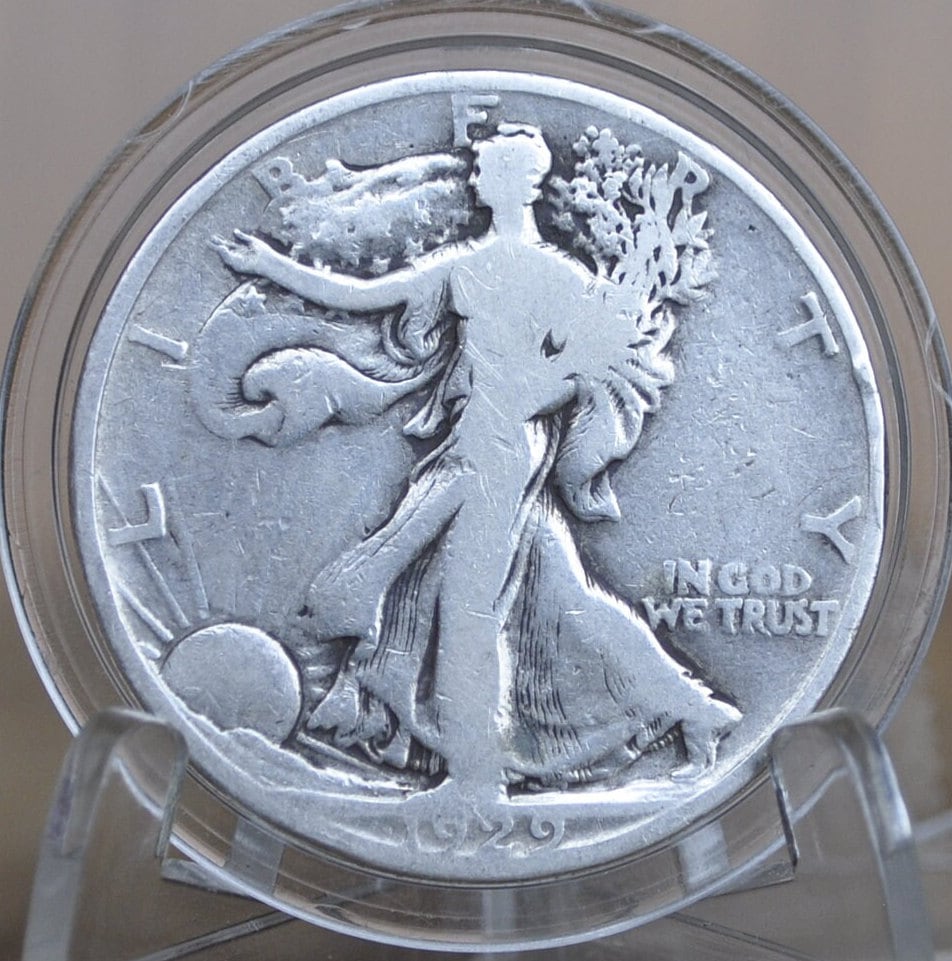 1929-D Walking Liberty Silver Half Dollar - 1929D Half Dollar / 1929 D Wlh - Better Date