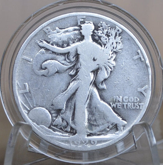 1929-D Walking Liberty Silver Half Dollar - 1929D Half Dollar / 1929 D Wlh - Better Date
