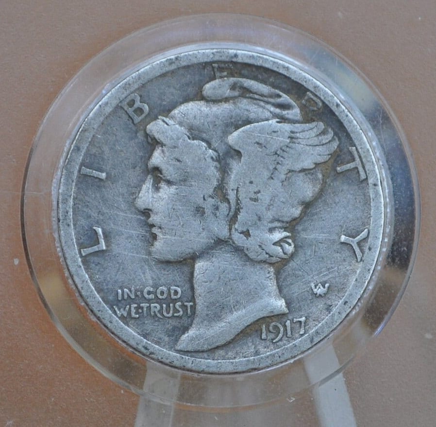 1917 Mercury Dime - Choose by Grade / Condition - Philadelphia Mint - 1917 Mercury Head - Silver Dime 1917